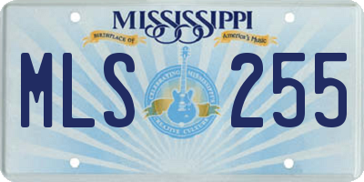 MS license plate MLS255
