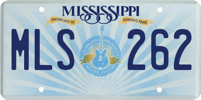 MS license plate MLS262