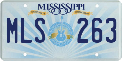 MS license plate MLS263