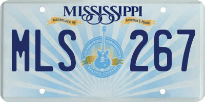 MS license plate MLS267