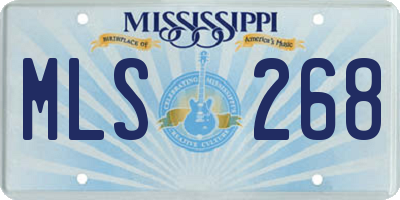MS license plate MLS268