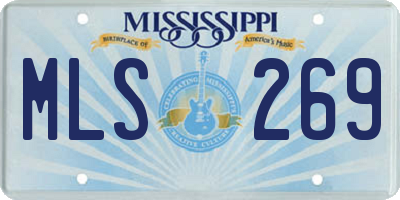 MS license plate MLS269
