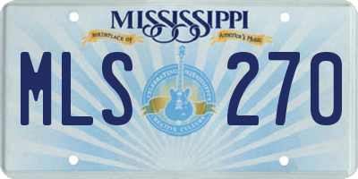 MS license plate MLS270