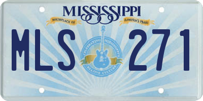 MS license plate MLS271