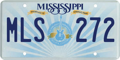 MS license plate MLS272