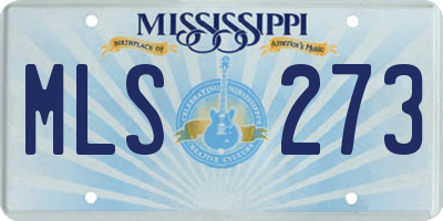 MS license plate MLS273