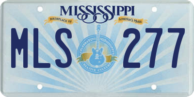 MS license plate MLS277