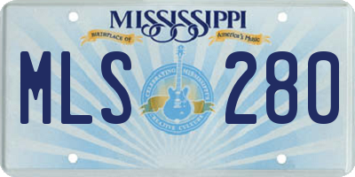 MS license plate MLS280