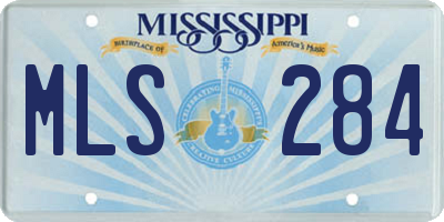 MS license plate MLS284