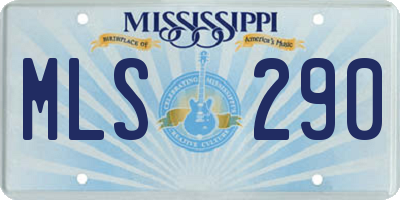 MS license plate MLS290