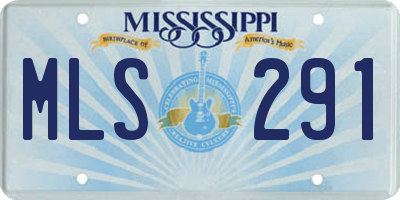 MS license plate MLS291