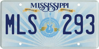 MS license plate MLS293