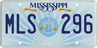 MS license plate MLS296
