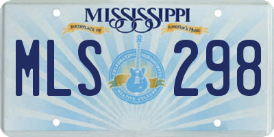 MS license plate MLS298