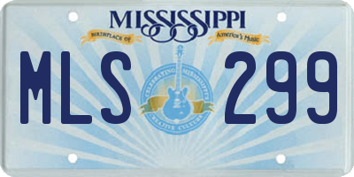 MS license plate MLS299