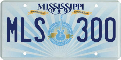 MS license plate MLS300