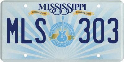 MS license plate MLS303