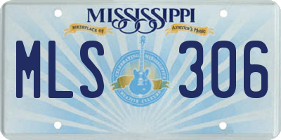 MS license plate MLS306