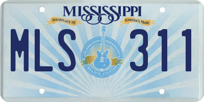 MS license plate MLS311