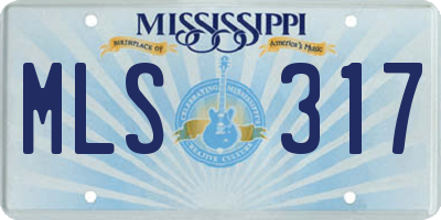 MS license plate MLS317