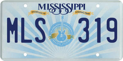 MS license plate MLS319