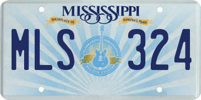 MS license plate MLS324