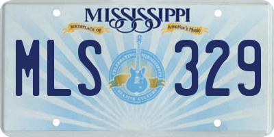 MS license plate MLS329