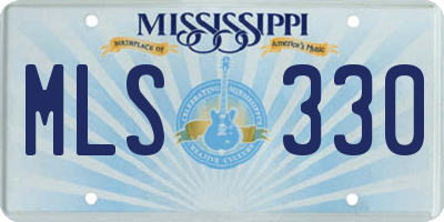 MS license plate MLS330