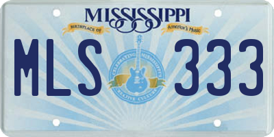 MS license plate MLS333