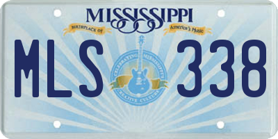 MS license plate MLS338