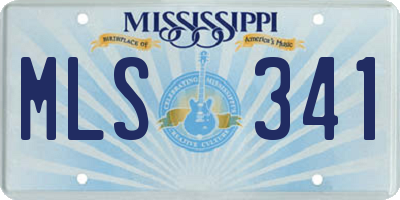 MS license plate MLS341