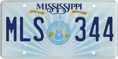 MS license plate MLS344