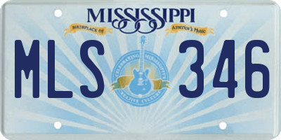 MS license plate MLS346
