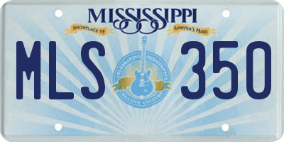 MS license plate MLS350