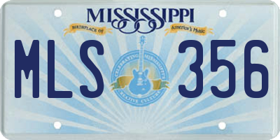 MS license plate MLS356