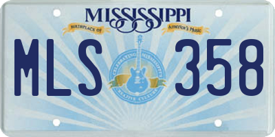 MS license plate MLS358