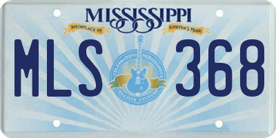 MS license plate MLS368