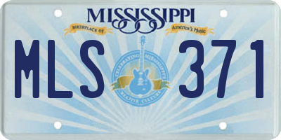 MS license plate MLS371
