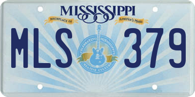 MS license plate MLS379