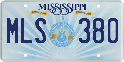MS license plate MLS380