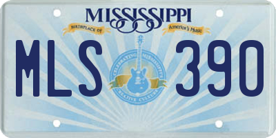 MS license plate MLS390