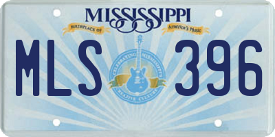 MS license plate MLS396