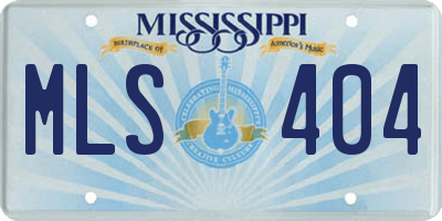 MS license plate MLS404