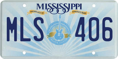 MS license plate MLS406