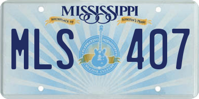 MS license plate MLS407
