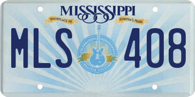 MS license plate MLS408