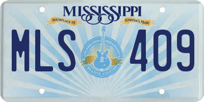 MS license plate MLS409