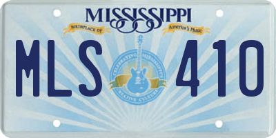 MS license plate MLS410