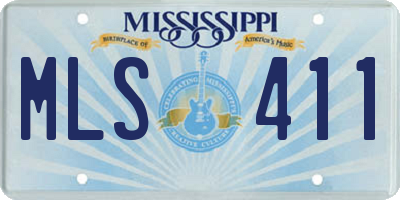 MS license plate MLS411