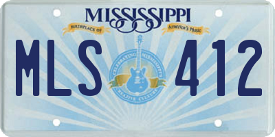 MS license plate MLS412
